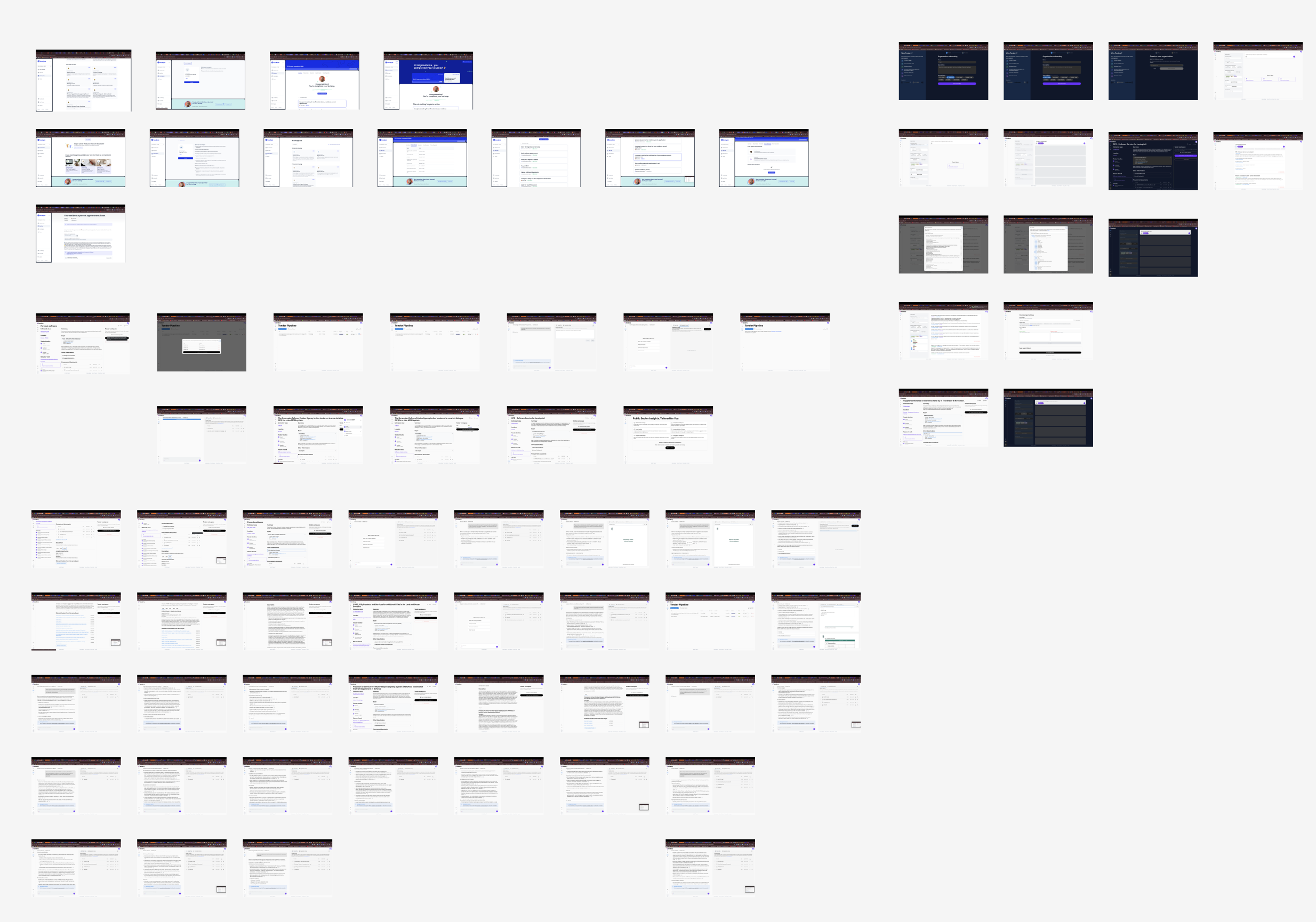 Competitive analysis screenshots of the tools we reviewed